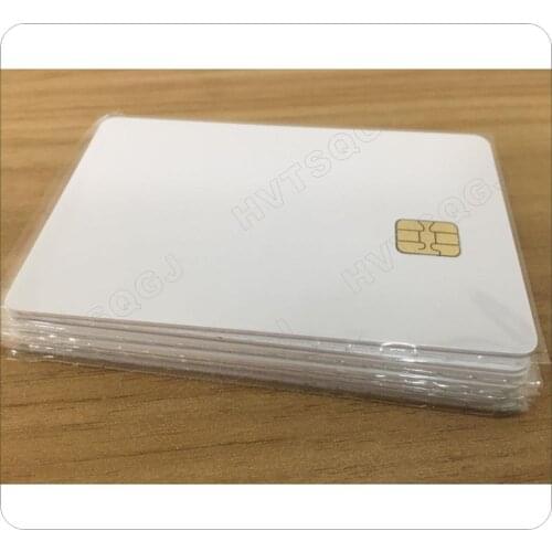 ISO Blank White pvc SLE4442 chip plastic contact smart card-20pcs