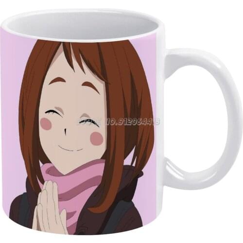 Uraraka Coffee Mugs Pattern Coffee Mug 330ml Milk Water Cup Creative Fathers Day Gifts Boku No Hero Uraraka Uravity Vector