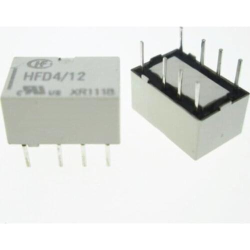 HOT NEW Telecommunication 12V relay HFD4/12 HFD4/012 HFD4-12 HFD4-12VDC 12V 12VDC DC12V 12V 0.5A 125VAC DIP8