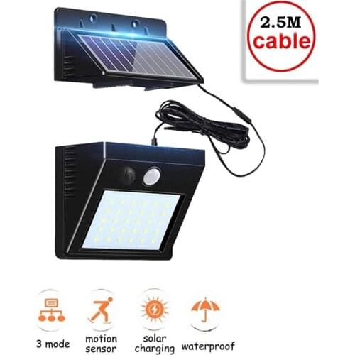 30 LED Solar Power Lamp PIR Motion Sensor Wall Light Outdoor Waterproof Energy Saving Street Garden Yard Security light indoor h