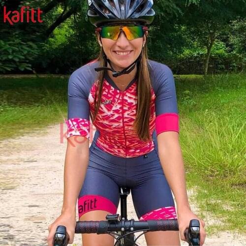 Calfette New Professional Womens Triathlon Outdoor Sportswear Breathable Tight-fitting Cycling Jersey Short-sleeved Team Suit
