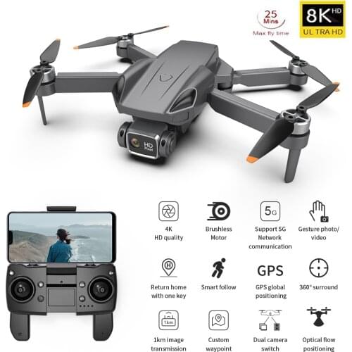NYR New G21 Mini Brushless Drone Optical Flow Dual-Lens 5G WiFi FPV HD Camera Foldable Quadrotor Aircraft Childrens Toys Gift