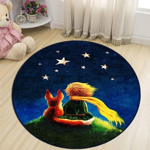 Orange Round Kids Room Rug football astroturf top star orange red black