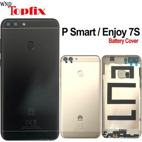 For Huawei P Smart Back Battery Cover Rear Door Housing Case For Huawei Enjoy 7S Battery Cover With Camera Lens