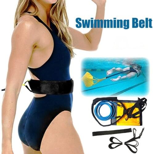 Swimming Resistance Parachute Elastic Rope Swim Resistance Training Belt Set Swimming Training Equipment For Adult Kids In Stock