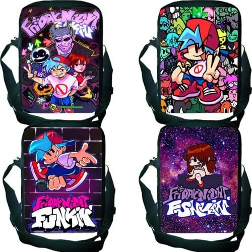 2021 Casual Small Bags Friday Night Funkin Children Cartoon Print Crossbody Bag Girls Boys Little Shoulder Bags Student Purses