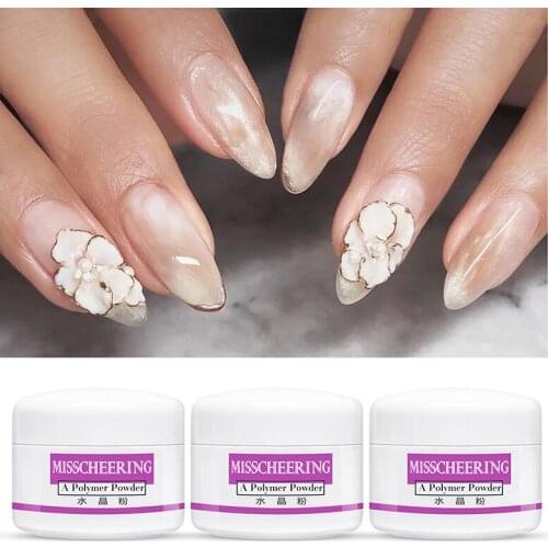 Professional 8g Nail Gel Acrylic Powder Nail Polymer Tip Extension Carved Pink White Clear Adhesive Building Nail Art Tools