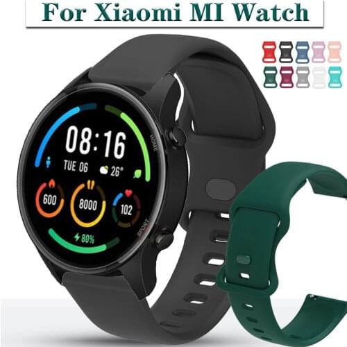 For Xiaomi MI Watch & MI Watch Color Strap Silicone Watchbands 22mm Watch Band Bracelet Wristband For Realme Watch 2 Pro ремешок
