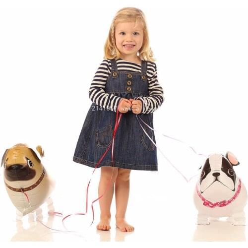10pcs Walking Animal Bulldog pugs Foil Balloons in Littlest Pet Shop Kids Toys birthday Party Christmas decoration balloons toys