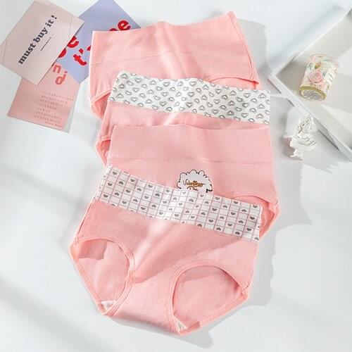 5PCS/lot Cotton Lady Panties High Waist Slimming Womens Underwear Girl Seamless Briefs Sexy Female Breathable Lingerie Dropsip