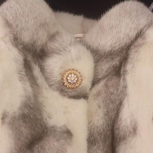 Advanced rhinestone button coat wild luxury diamond-set 7 pieces a lot crystal female diamond button wallvell