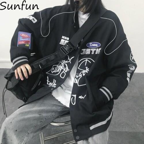 Gothic Streetwear Fashion Bomber Varsity Outerwear Black Basic HipHop Baseball Jacket Student Plus Size Goth Woman Jackets