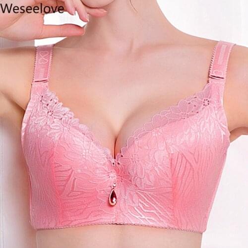 Weseelove Hold and Anti-Emptied Womens Bra Plus Size Soutien Gorge Femme Breathable Sexy Bra Lace Underwear Bralette 2020 X18-1