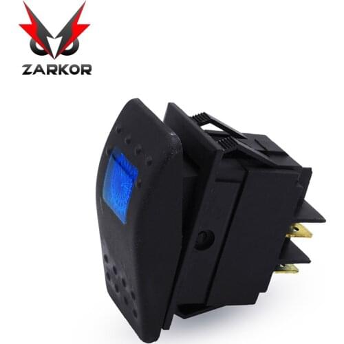 Zarkor Rocker LED Light for Car Boat 16V 250A 4Pin Waterproof Toggle Switch ON/OFF Button luxury Switch with LED indicator light