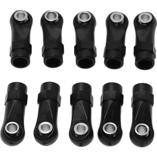 10Pcs Plastic M4 Rod End Link Linkage Balls Joint Head for 1/10 RC Car Crawler Axial SCx10 II 90046 TRAxxAS TRx4