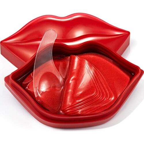 20Pcs/box Cherry Moisturizing Lip Masks Anti-Drying Lip Plump Gel Patch Repairing Lip Lines Lasting Hydrating Lip Care TSLM1