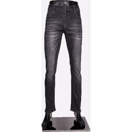 2019 New Jeans Men Business Jean High Quality Straight Leg Male Casual Pants Plus Size Cotton Biker Denim Trousers
