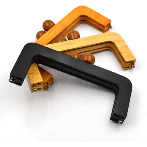 20x8cm Wooden Handle Purse Frame Closures Diy Handbag Handle For ladies Bag