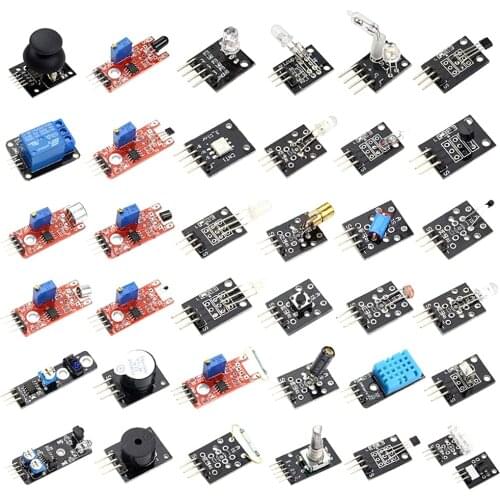 37 sensor kits Electronic module sensors Robotic smart car kit Compatible for Arduino