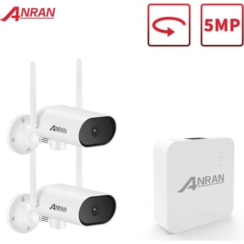ANRAN 1920P Security Camera Set Wifi Mini NVR 5MP Pan & Tilt CCTV Video Camera Kit Outdoor Wireless Surveillance Camera System