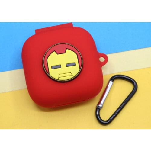 Marvel Earphone Case for OPPO ENCO W51 Cartoon Soft Silicone Wireless Bluetooth Headphone Cover Charger Box With Hook