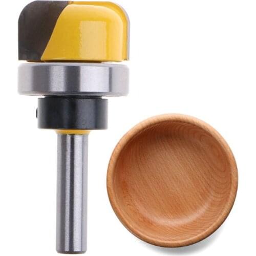 1-1/8" Diameter Bowl Cemented Carbide Router Bit Dish Tray Carving Woodworking 8mm Shank For Wood Cutting Tool