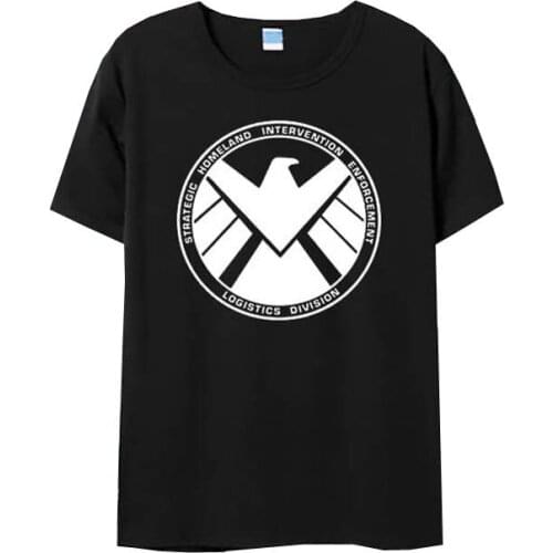 Agents of Shield T Shirt Men T-Shirt Cartoon Comic Tshirt Super Hero Tee S.H.I.E.L.D. The Avengers