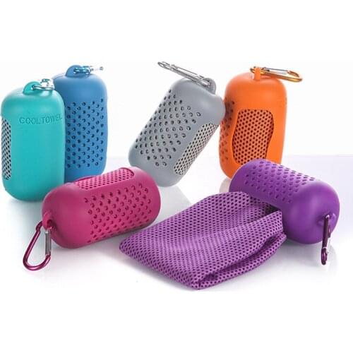 Ice Silk Cold Feeling Sports Towel Outdoor Sports Towel Fitness Ice Cold Towel Quick-Drying Cooling Ice Towel