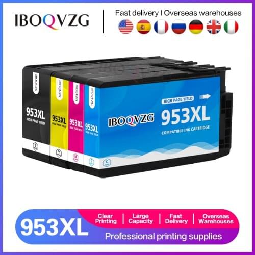 IBOQVZG 953XL New Ink Cartridge Compatible 953 for hp953 XL Black CMYK for HP Printer OfficeJet Pro 7720 7730 7740 8210 8218