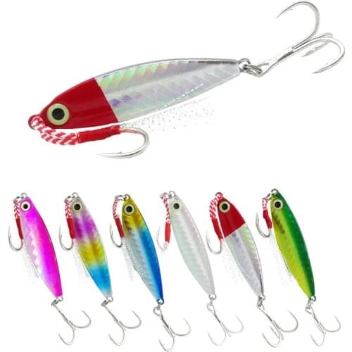 Slowly Rock and Cast A Small Iron Plate on Shore Blood Trough Hook Iron Plate Lead Fish 7 Grams 10 Grams 15 Grams 20 Grams