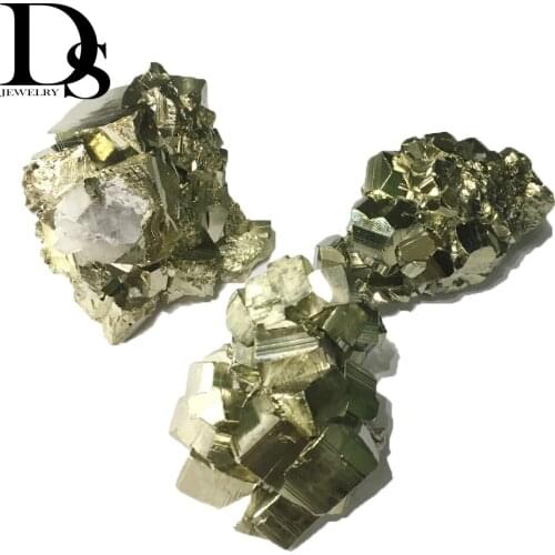 1pcs wholesale Natural pyrite Golden Iron Cubic Mine Specimens Crystal Healing Energy Fine Teaching Specimen Decor Materials