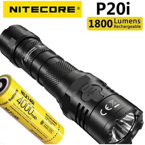 Original NITECORE P20i 1800 lumen, usb-c direct charging law enforcement flashlight, equipped with large capacity battery