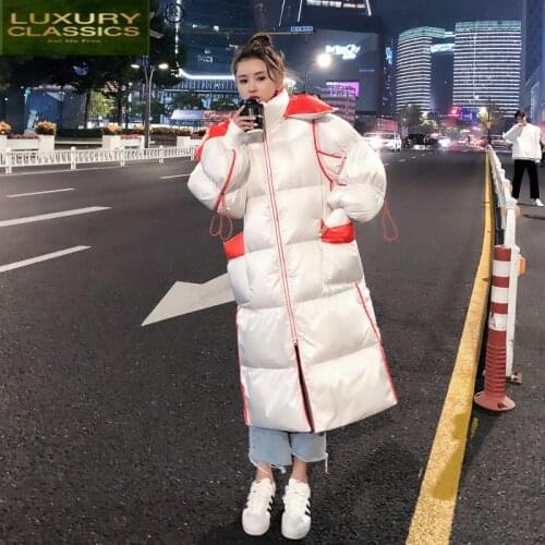 Parkas Korean Style Hooded Jacket Womens Winter Down Jackets Long Thick Coat Female Jackret Woman Clothes Mujer Chaqueta WPY919