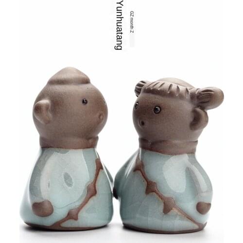 Girlfriend Birthday Gift Ceramic Tea Set Tea Ceremony with Zero Gracked Glaze Tea Raise Tea Decoration Tea Pet Mini Tea Set