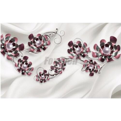 Custom photo Art wallpaper 3D FLower Designs TV background 3d mural wall paper