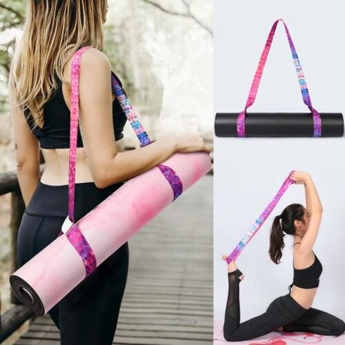 Yoga Shoulder Carry Sling Elastic Practical Sports Mat Rope Adjustable Strap Belt Fitness Supplies