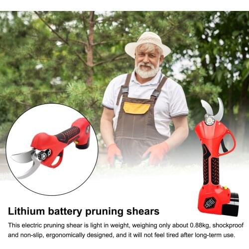 Pruning Shear Cordless Hand-held Electric Pruner For Gardens Made Of Chrome Vanadium Alloy High Frequency Heat Treatment