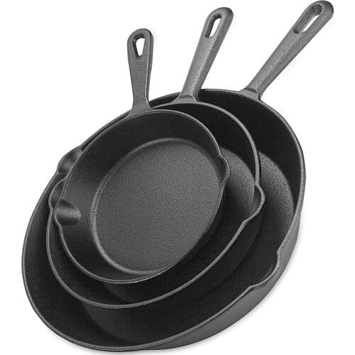 Cast Iron Frying pan Non-stick Pot Breakfast Maker Omelette Pancake Skillet With Heat Resistant Handle Gas Induction Cooker