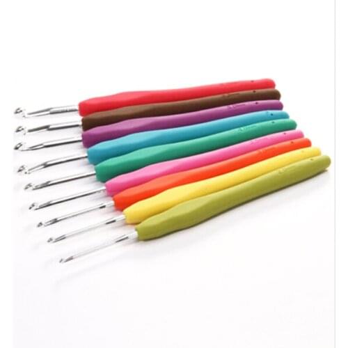 TPR Of soft handles high-grade aluminum crocheting crocheting 9 a set Sweater knitting