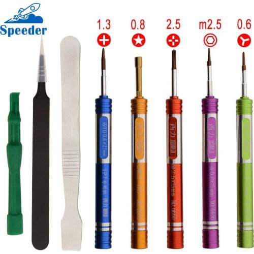 Universal 8 in 1 Opening Screwdriver Tools Kit mobile phone Disassembling Repairing tool set For iPhone X 6 5S 5 4S 7 7 8 Plus