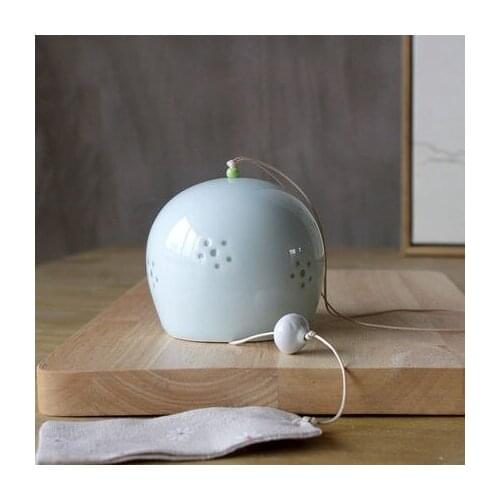 Wind Chime Bell Hanging Ornament Handmade Ceramic Japanese Style And Car Pendant Home