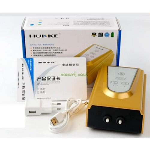 Lithium battery AC/DC air pump for aquarium ultra silent fish tank increase oxygen pump 2 outlets H8