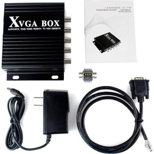 XVGA Box MDA CGA EGA RGB RGB Sog RGBS RGBHV YPbP YUV to VGA Converter Industrial Video Converter with US/EU/UK ,HAVE IN STOCK