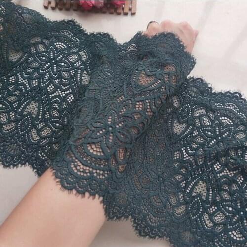 1 Meter Green Stretch Elastic Lace Fabric DIY Crafts Sewing Supplies Decoration Accessories For Bikini Underware Lace Trim