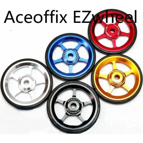 1 pair Bicycle Easywheel 3 Colors Aluminum Alloy Super Lightweight Easy Wheels + Titanium bolts For 22g/pcsfor brompton