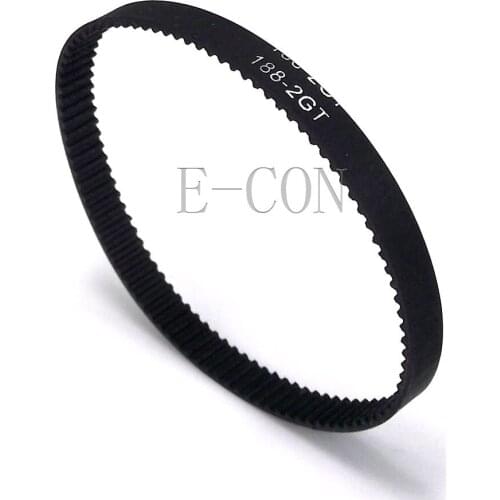 1pcs/lot 188-GT2 Loop Timing Belt Width 6mm GT2 Belt Rubber Fiberglass Inner Length 188mm 94 Teeth for GT2 Timing Pulley