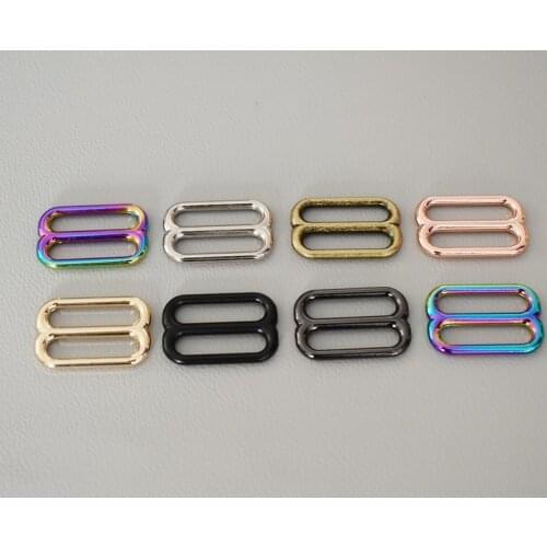 1 Pcs Adjuster Slider for 25mm Webbing Metal Slider Adjustable Buckle Loops DIY D Gog Collar Straps Bags Belts Accessories