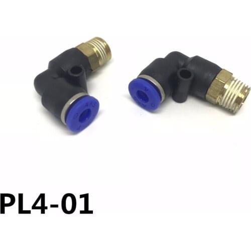 10Pcs PL4-01 En Forme de L Raccord Pneumatique Rapide Free Shipping PL4-1