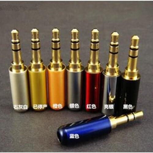 3pcs 3 poles 3.5mm Audio Gold-Plated headphone plug 3.5 RCA Connectors jack Connector plug jack Stereo Headset Dual Track 4pcs