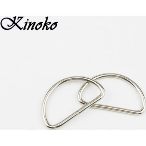 500pcs 1-1/4"(31mm) Non Welded Dee Rings Nickel Plated D Ring Webbing Strapping (Thickness 2.5mm) #ME036